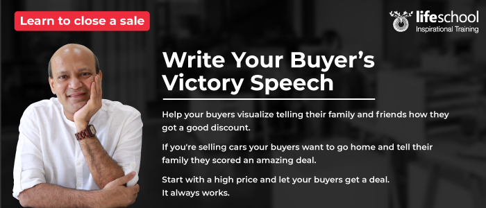Write your buyer’s victory speech
