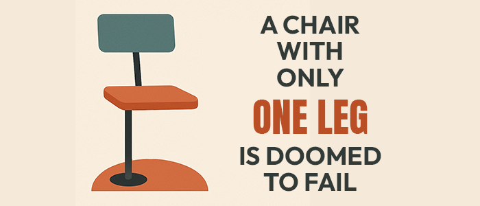 Why a Chair with ONLY ONE LEG is doomed to fail?